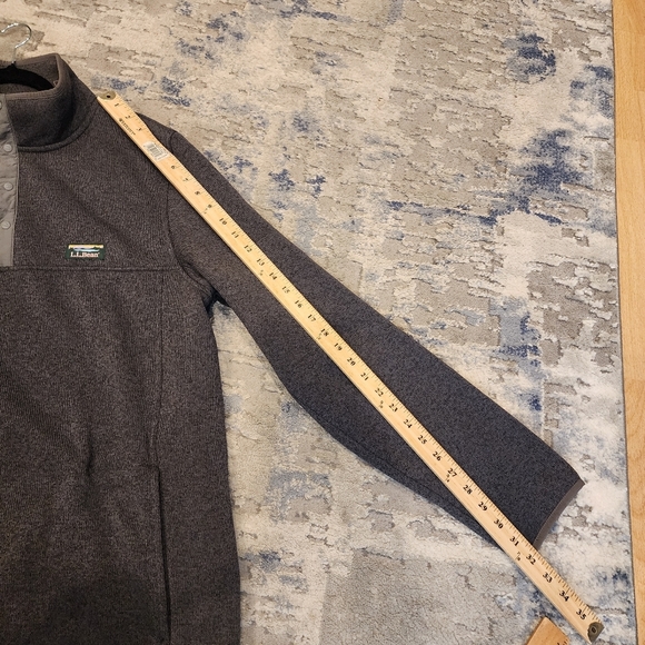 NWT L.L.Bean Grey Sweater Fleece Pullover Mens Size Large Tall - Picture 12 of 16